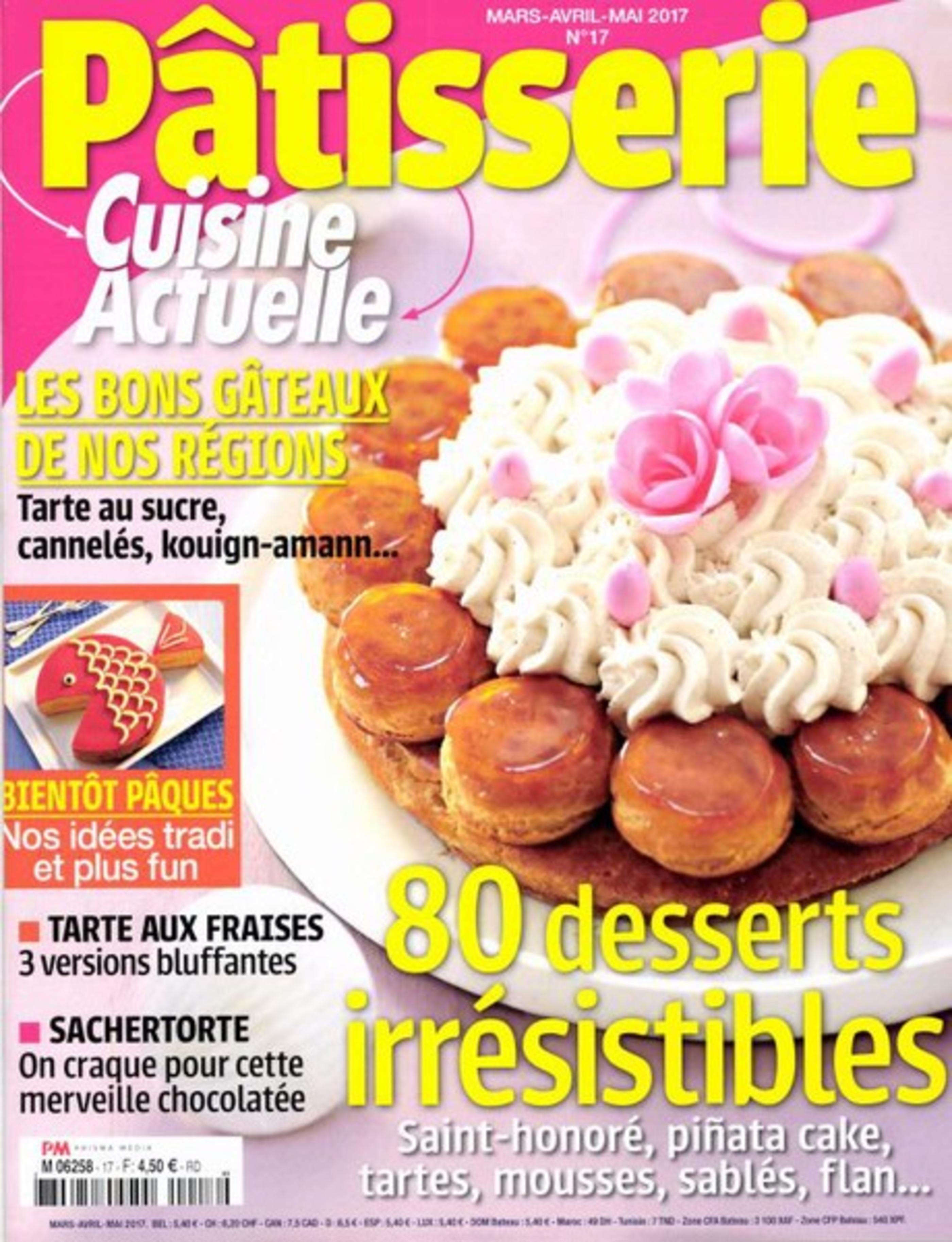 Le couteau Funky Jean Dubost Pradel, magazine Patisserie Cuisine Actuelle Mars 2017