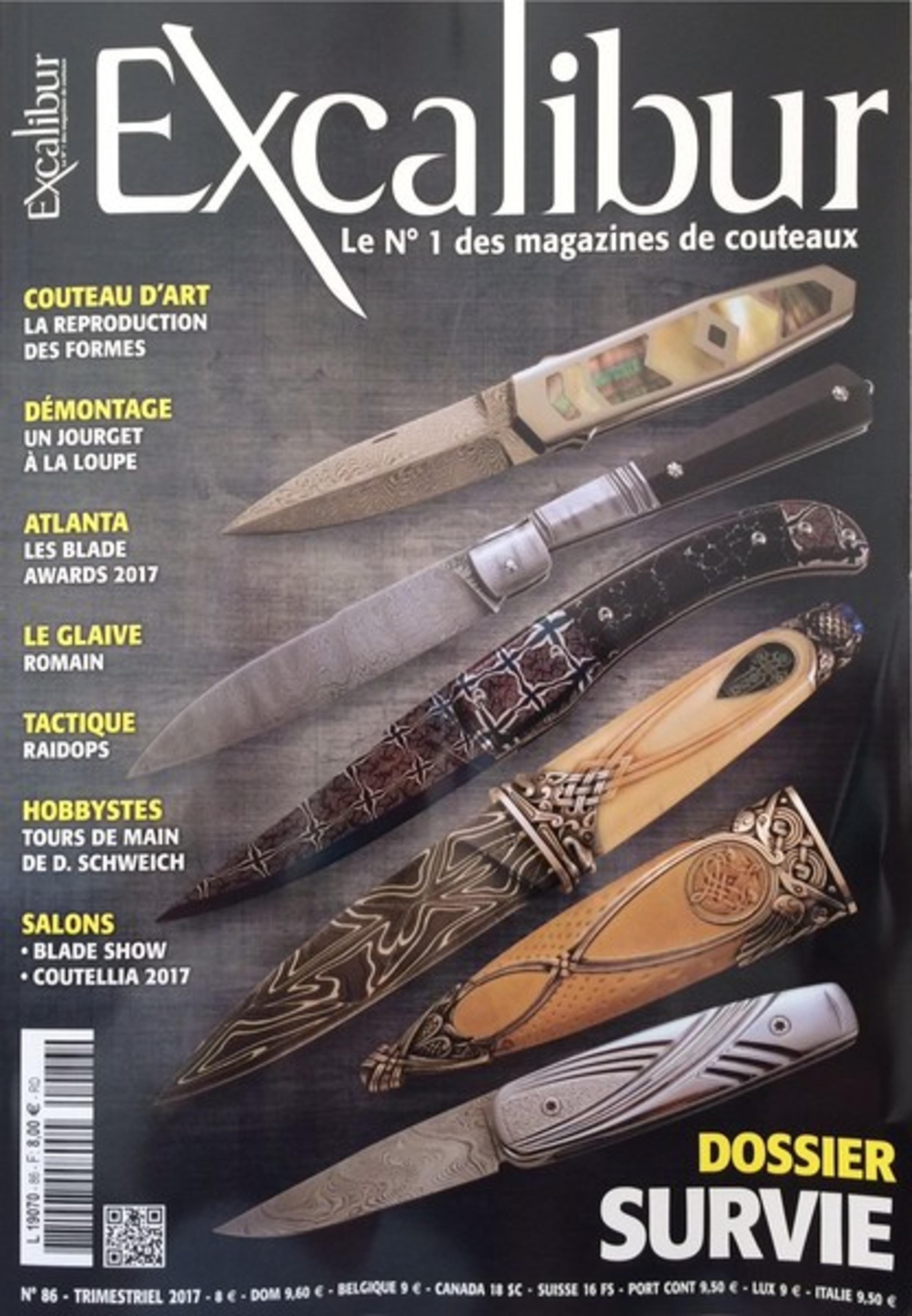 Couteau Christian Etchebest par Jean Dubost, Excalibur 3ème trimestre 2017