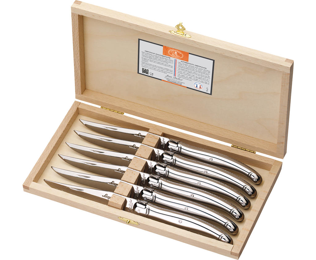 Coffret 6 couteaux Jean Dubost Laguiole tout inox Premium fabrication francaise