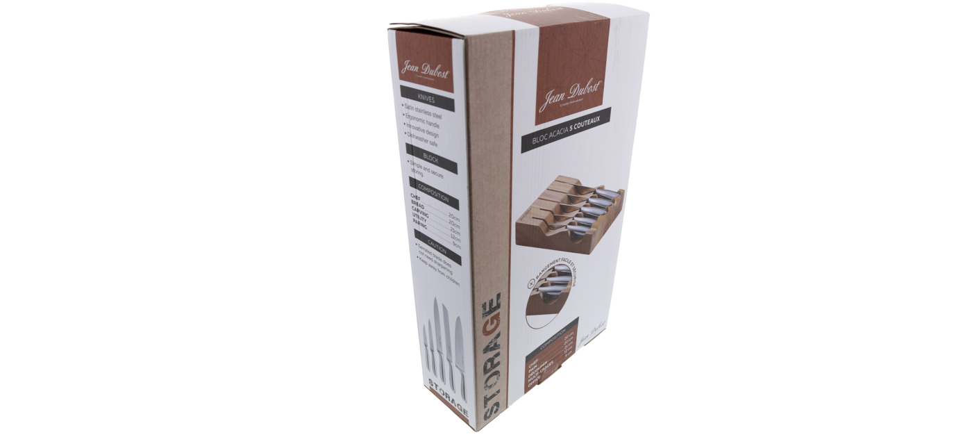 Couteaux de cuisine Jean Dubost gamme storage avec bloc planche de rangement 