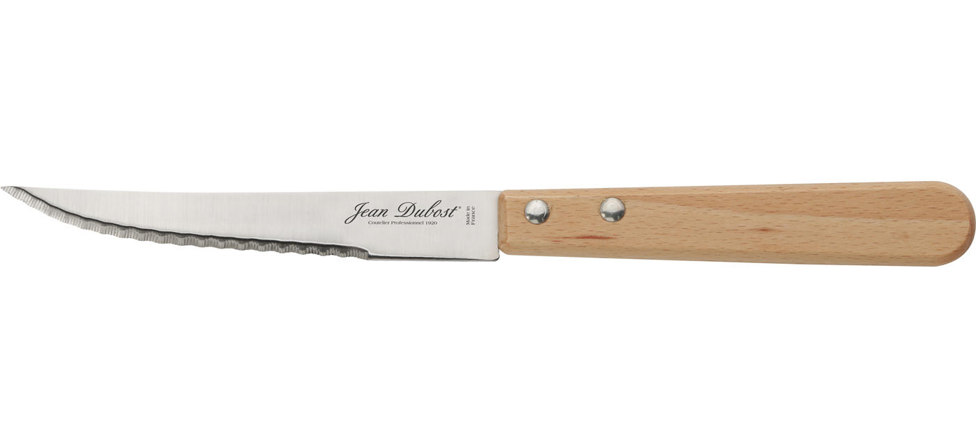 Jean Dubost 6 Steak Knives in Wood Block