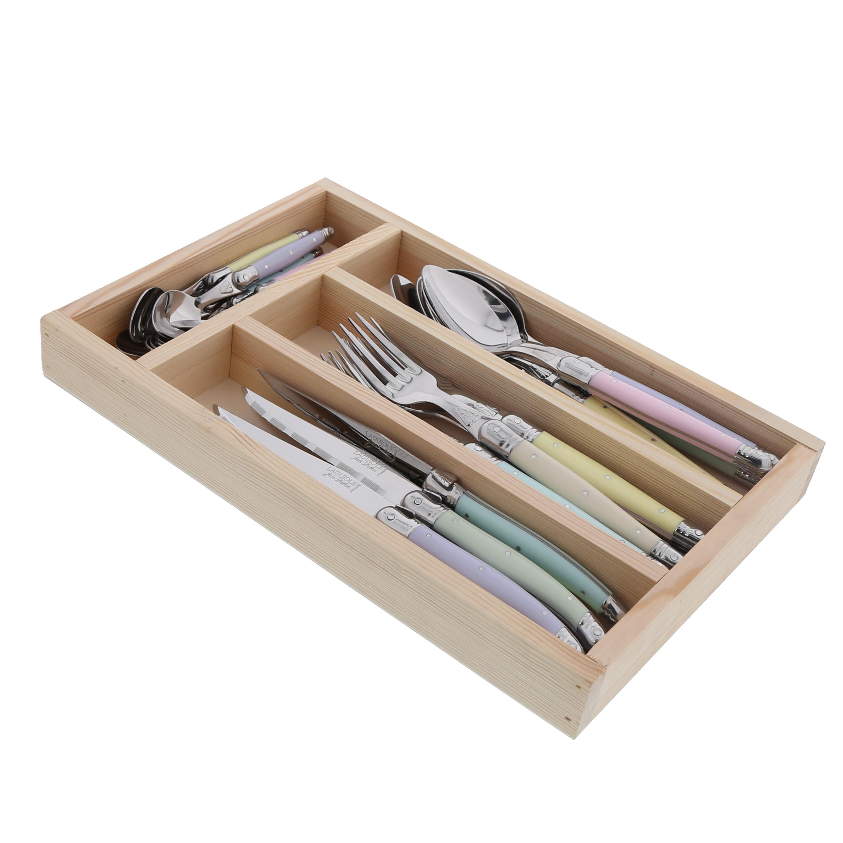 Ménagère Laguiole Jean Dubost coloris pastel