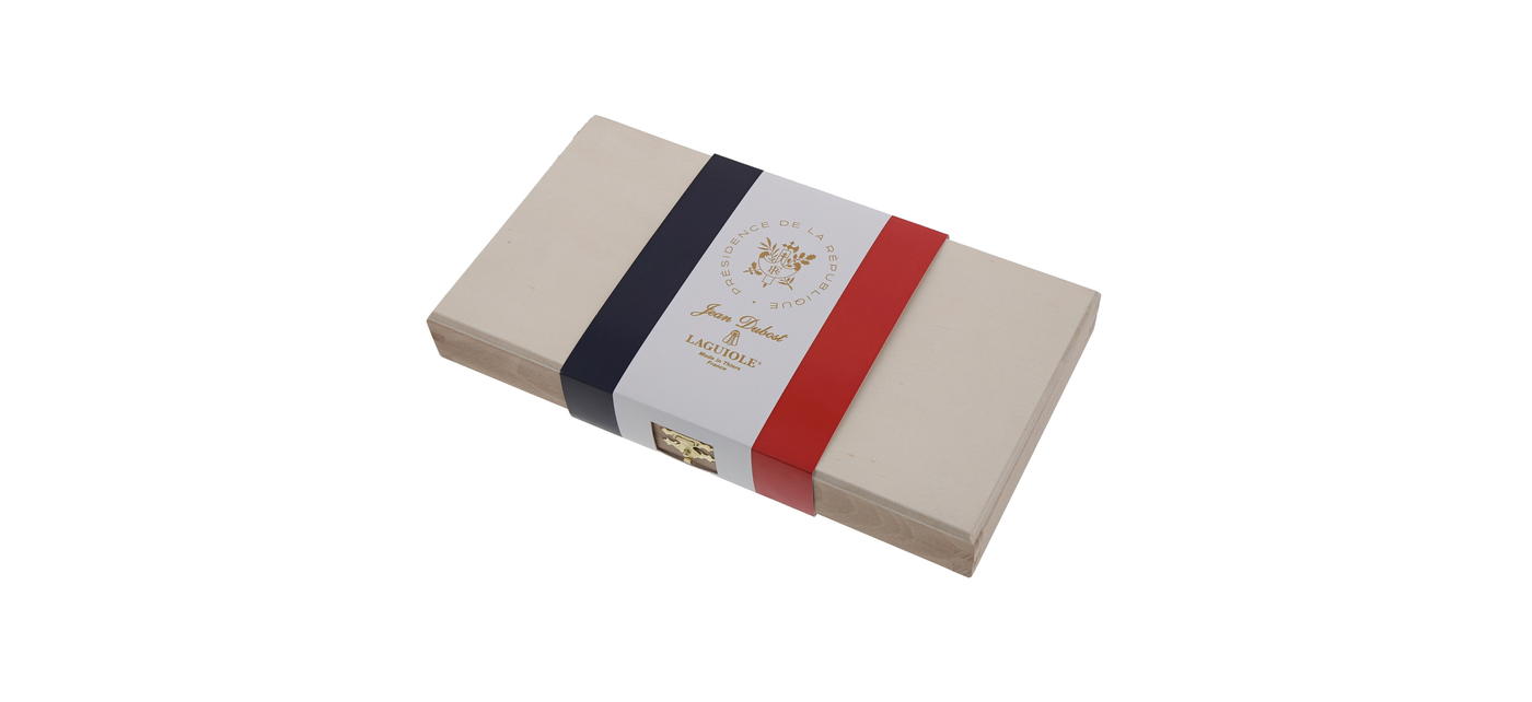 Coffret fermant Jean Dubost collection Elysée, bandeau république française