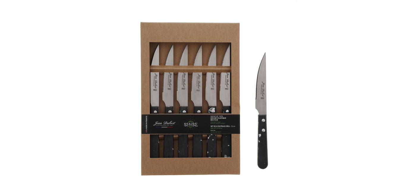 Jean Dubost grill knives Sense black edition made in France