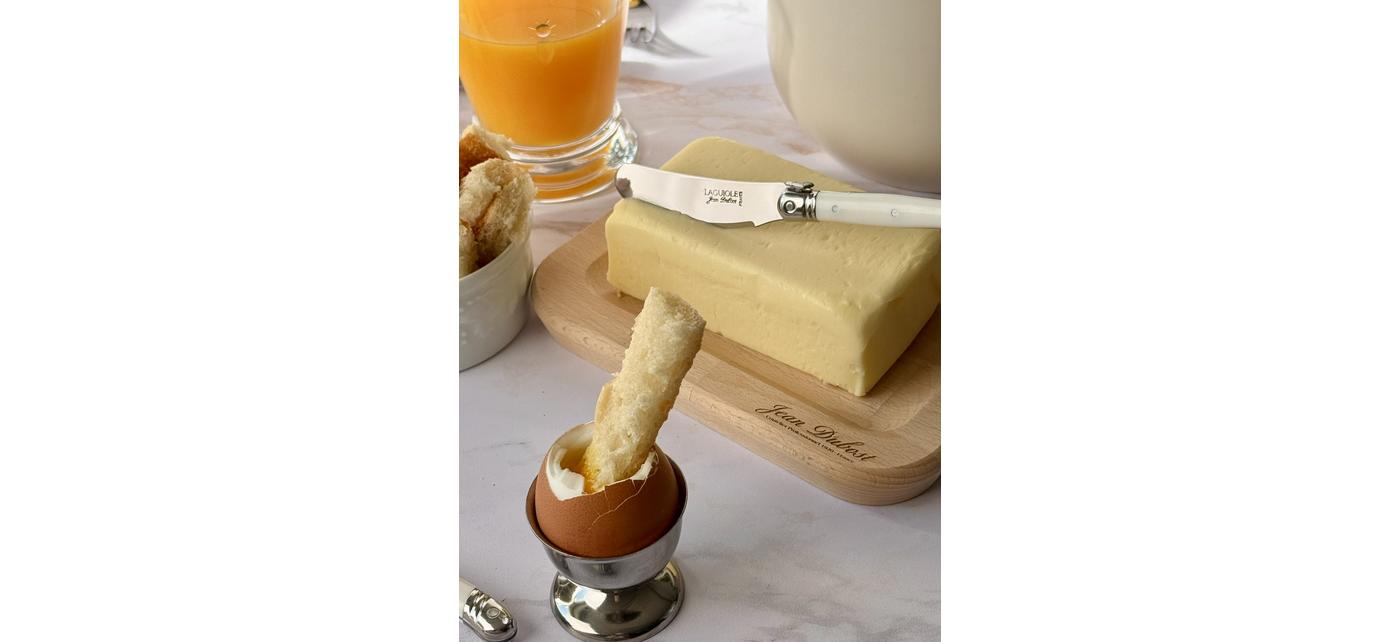 Jean Dubost Laguiole set_brunch_ABS_blanc_ et beurrier made in France