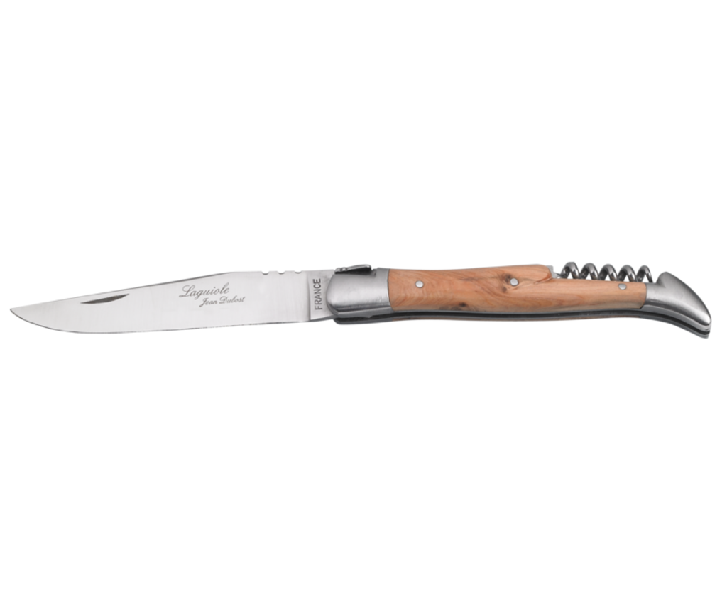Couteau de poche Jean Dubost Laguiole manche en genévrier, fabriqué en France