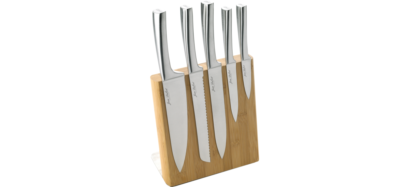 Laguiole Kitchen Knives Set of 5 with Magnetic Block