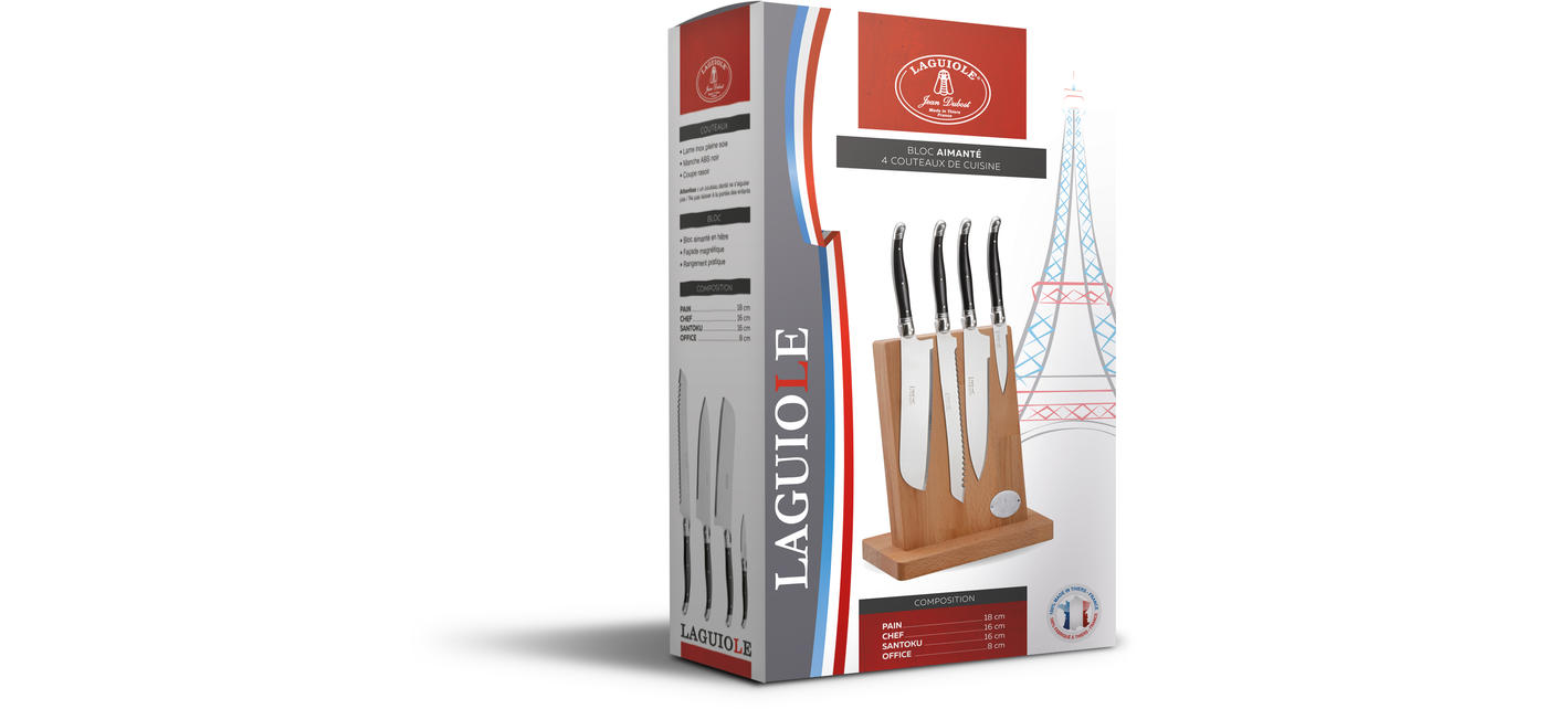 Bloc couteaux de cuisine Jean Dubost Laguiole, made in France