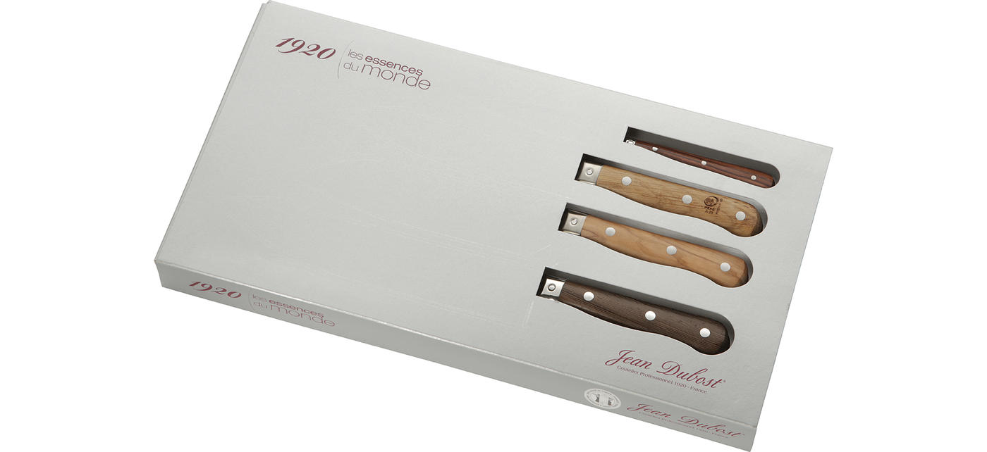 Couteau santoku, coffret les essences du monde Jean Dubost fabrication francaise