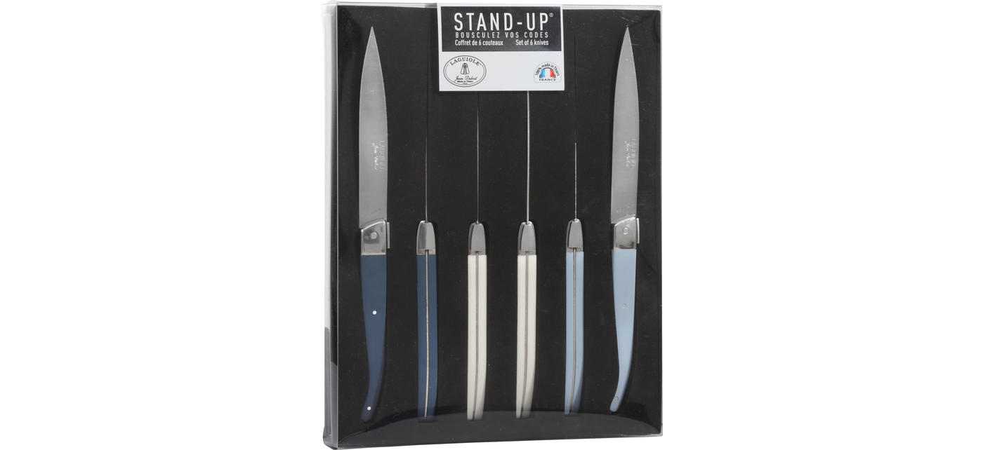 Coffret 6 couteaux stand up Jean Dubost laguiole coloris Atelier