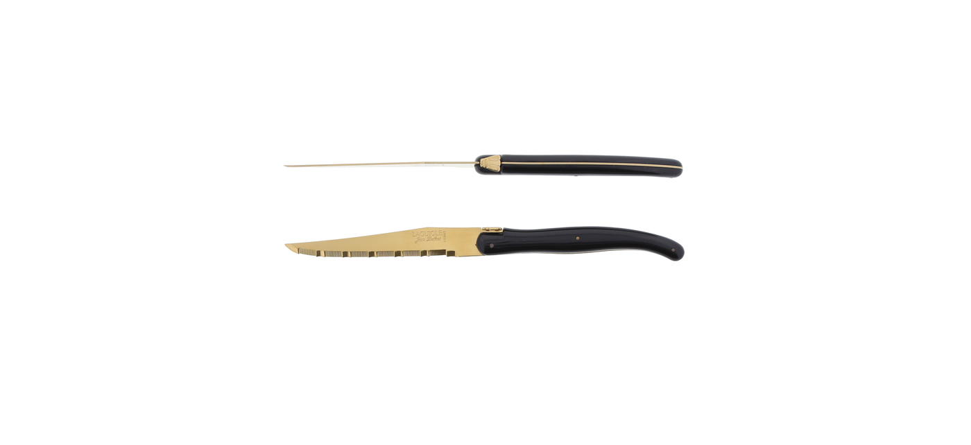 New Age » golden bladesteak knives Laguiole Jean Dubost